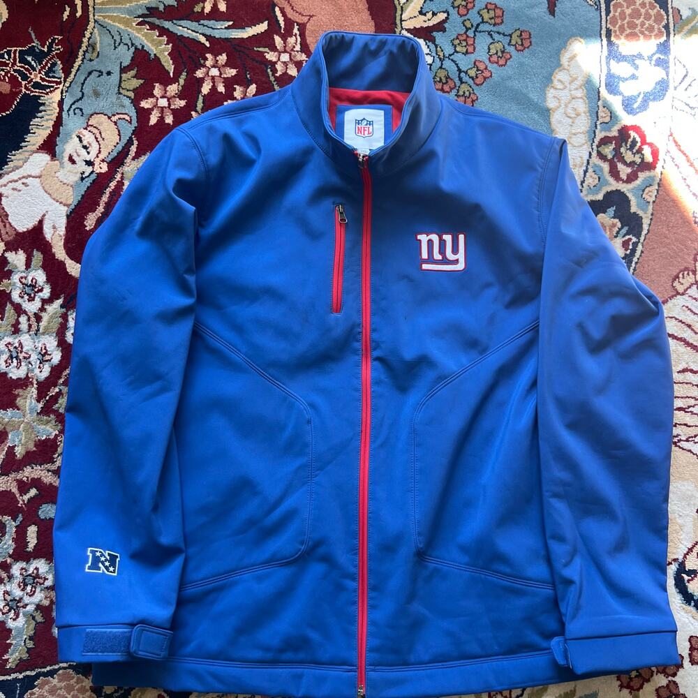 NFL Team Apparel NY Giants Men's XL Insulated Blue Red Full Zip Jacket Used